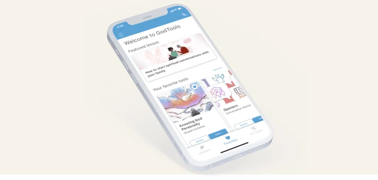 GodTools app on a smartphone